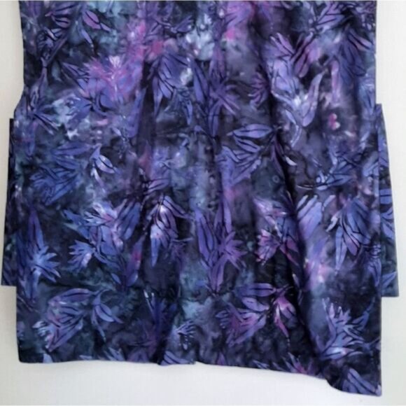 HANDMADE Boho Open Front Embroidered Vest Abstract Floral Purple Sz L - Picture 15 of 15